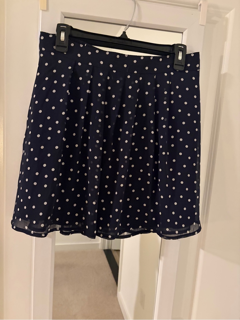 Old Navy Black Mini Skirt with White Polka Dots